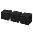 thumbnail image 1 of 60 Pack Deck Tiles, 12 "x12" Square Interlocking Deck Tiles, Plastic Deck Tiles Interlocking Outdoor All Weather, Pool Balcony Backyard Terrace, Black, 1 of 9