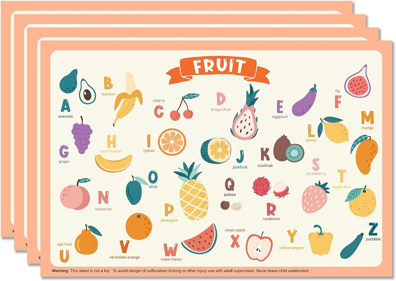 60 Pack Disposable Placemats for Baby & Toddler Clean, Safe, and Fun