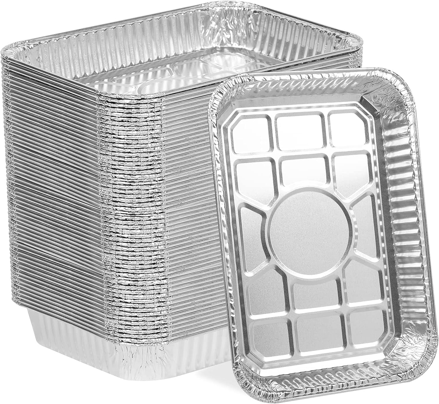 er BBQ Accessories 60 Pack Disposable Aluminium Foil Drip Pans for