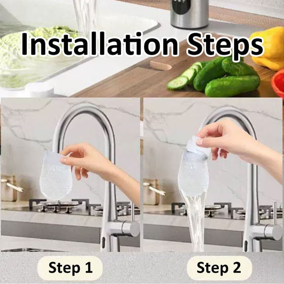 60 Pack Faucet Filter Cotton Bags, Universal Faucet Filter Sleeves with Fixing Straps for Kitchen Sink and Bathroom Tap, Sediment and Rust Pre-Filter Replacement Bags