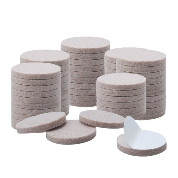 60 Pack Felt Furniture Pads Round 1 1/8" Floor Protector for Chair Desk Leg