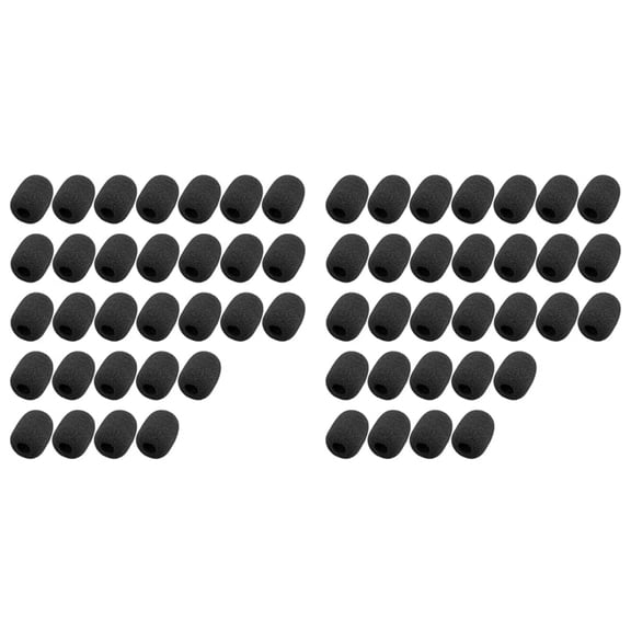 60 Pack Foam Microphone Windscreen,Mini Size Lapel Headset Mic Foam Covers for Headset Microphone