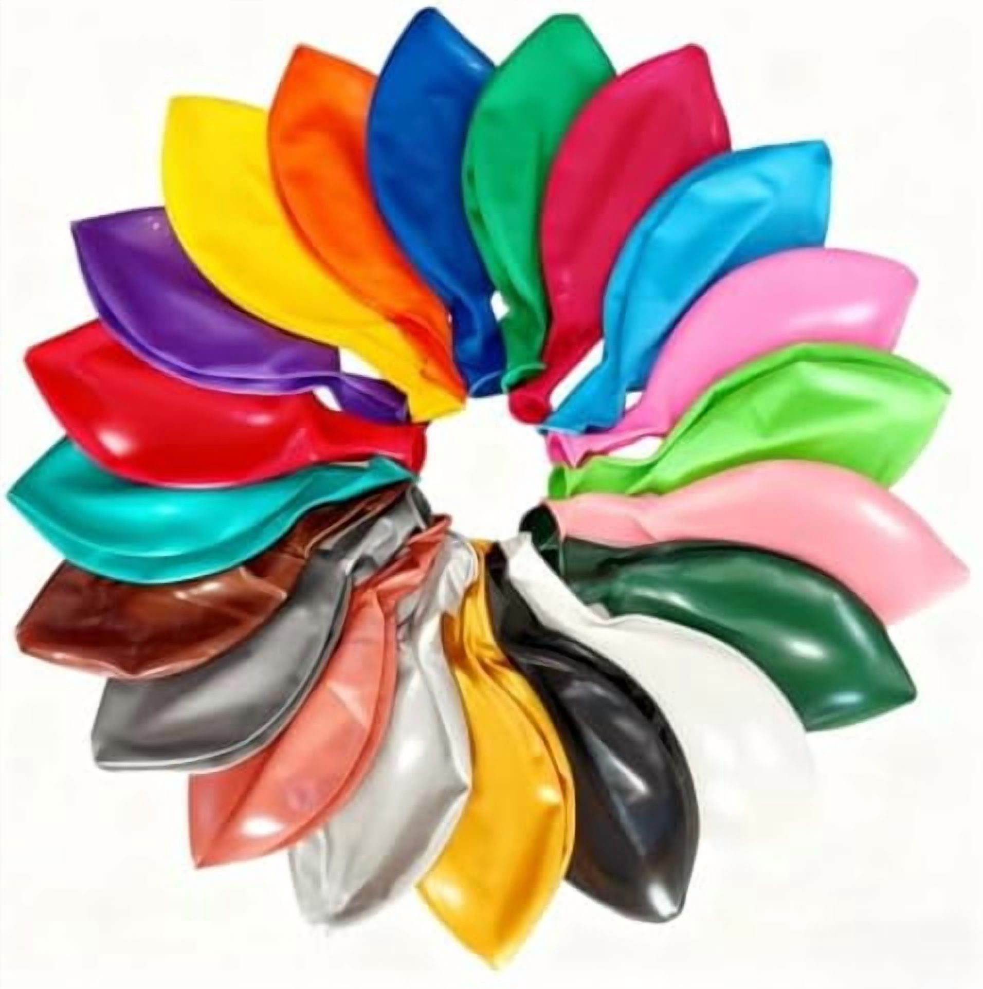 60 Pack Giant Round Balloons 36 Inch 20 Kinds Colors Latex Colorful Party Big Balloon Bulk for Various Party Events Decorations