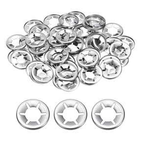 60 Pack Internal Tooth Star Lock Washers M14 Quick Locking Washers Stainless Steel
