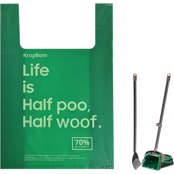 60 Pack Large Dog Poop Bags for A&H Swivel Bin Pooper Scooper