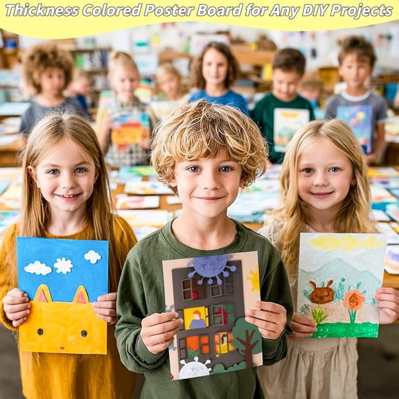 60 Pack Large Poster Board 22 x 28 in Colored Posterboard Paper Bulk 30 Assorted Color 250 GSM Thickness Cardstock Blank Vision Boards for School Drawing Craft Projects Party Display Supplies