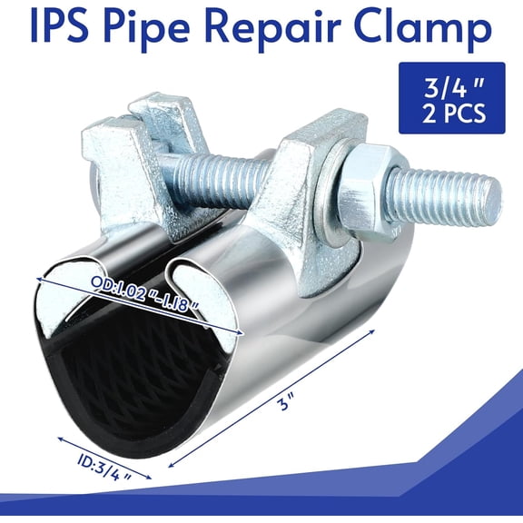 60 Pack M40 (1-1/2") Stainless Steel Pipe Straps - Heavy Duty U-Bracket Clamps with 2 Holes for Rigid Pipe, Cable, and Conduit Fastening (1.57" Width)