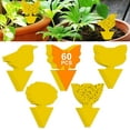 thumbnail image 1 of 60 Pack Plant Sticky Trap Fungus Gnat Traps Killer for Indoor and Outdoor Bug, Fruit Fly Sticky Strips Protect Houseplant, Non-Toxic and Odorless, 1 of 6