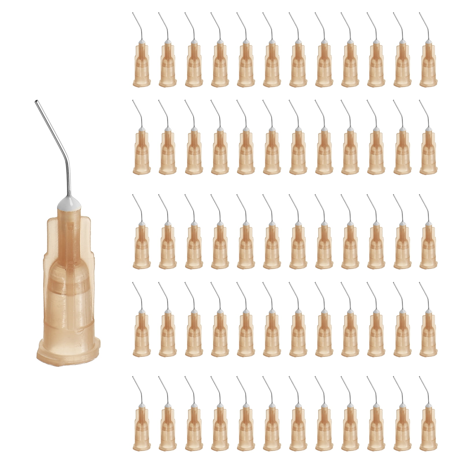 Micro Dispensing Tips 60 Pack Pre Bent Dispensing Needle Tips, 26 Gauge Stainless Steel 45 ...