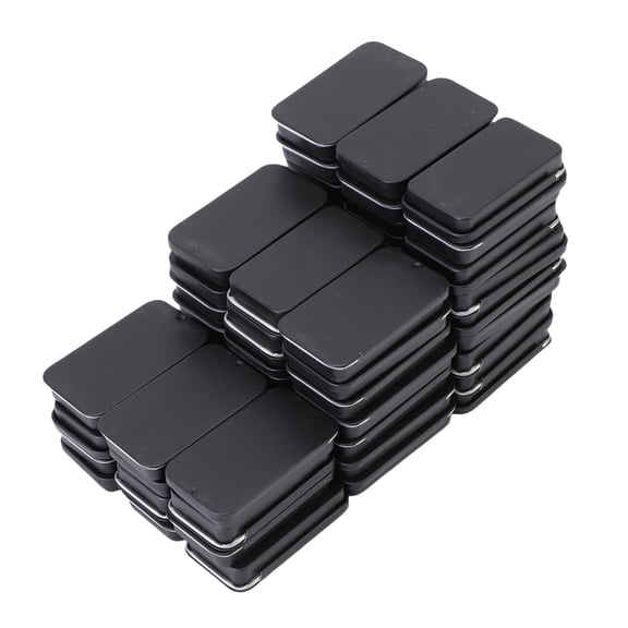 60-Pack Premium Metal Slide Top Tin Containers Small Rectangular Craft Boxes for Crafts, Candies, Jewelry, and Lip Balm Storage (2.4 x 1.3 x 0.4 inches / 60 x 34 x 11 mm)