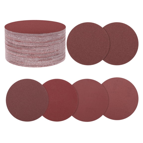 60 Pack Sanding Disc Kit 6 Inch 80/120/180/240/320/400 Grit Hook and Loop Random Orbital Sandpaper for Drywall Sander Wood Metal