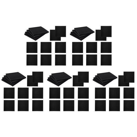 60 Pack Self-Adhesive Acoustic Panels, Sound Proof Foam Panels, High Density Soundproofing Wall Panels for Home(Black)