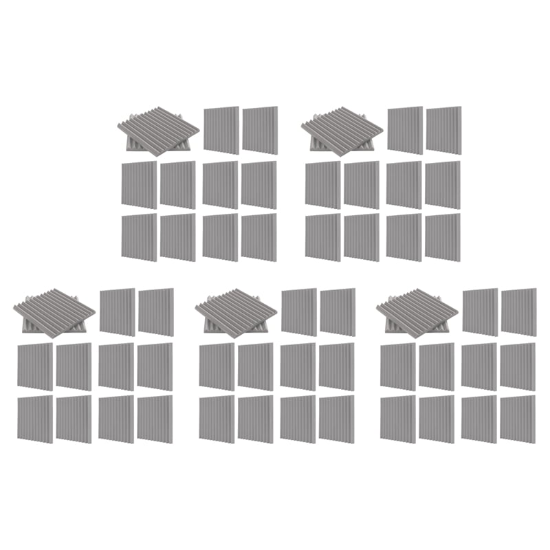 60 Pack Self-Adhesive Acoustic Panels, Sound Proof Foam Panels, High Density Soundproofing Wall Panels for Home (Grey)