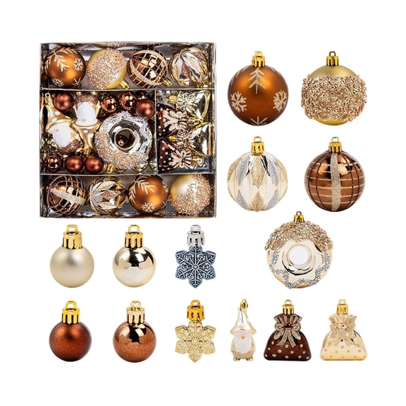 60 Pack Shatterproof Christmas Ornaments Set Assorted Hanging Baubles for Xmas Tree Party Home Decor