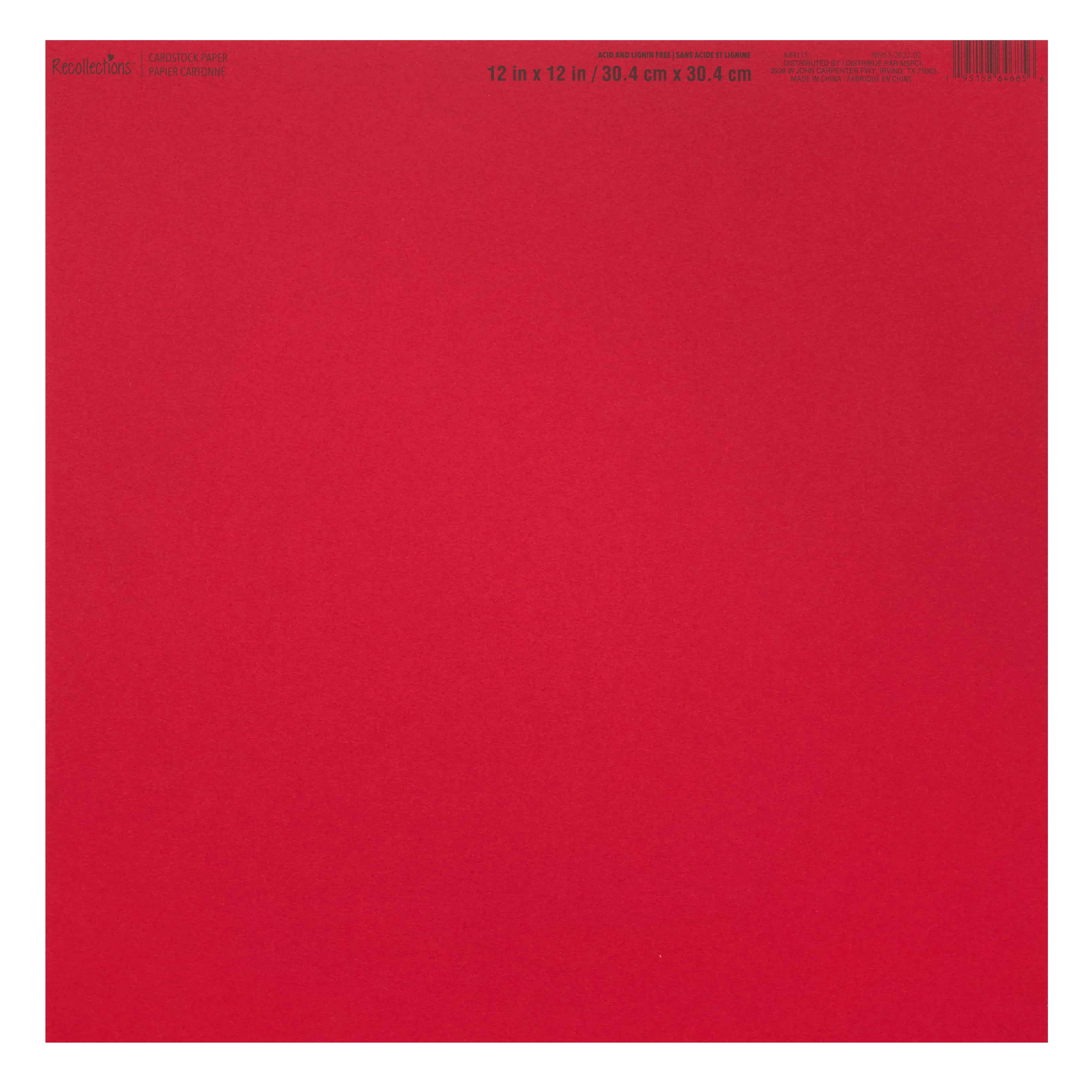 60 Pack Smooth Solid Cardstock Paper by Recollections™, 12" x 12