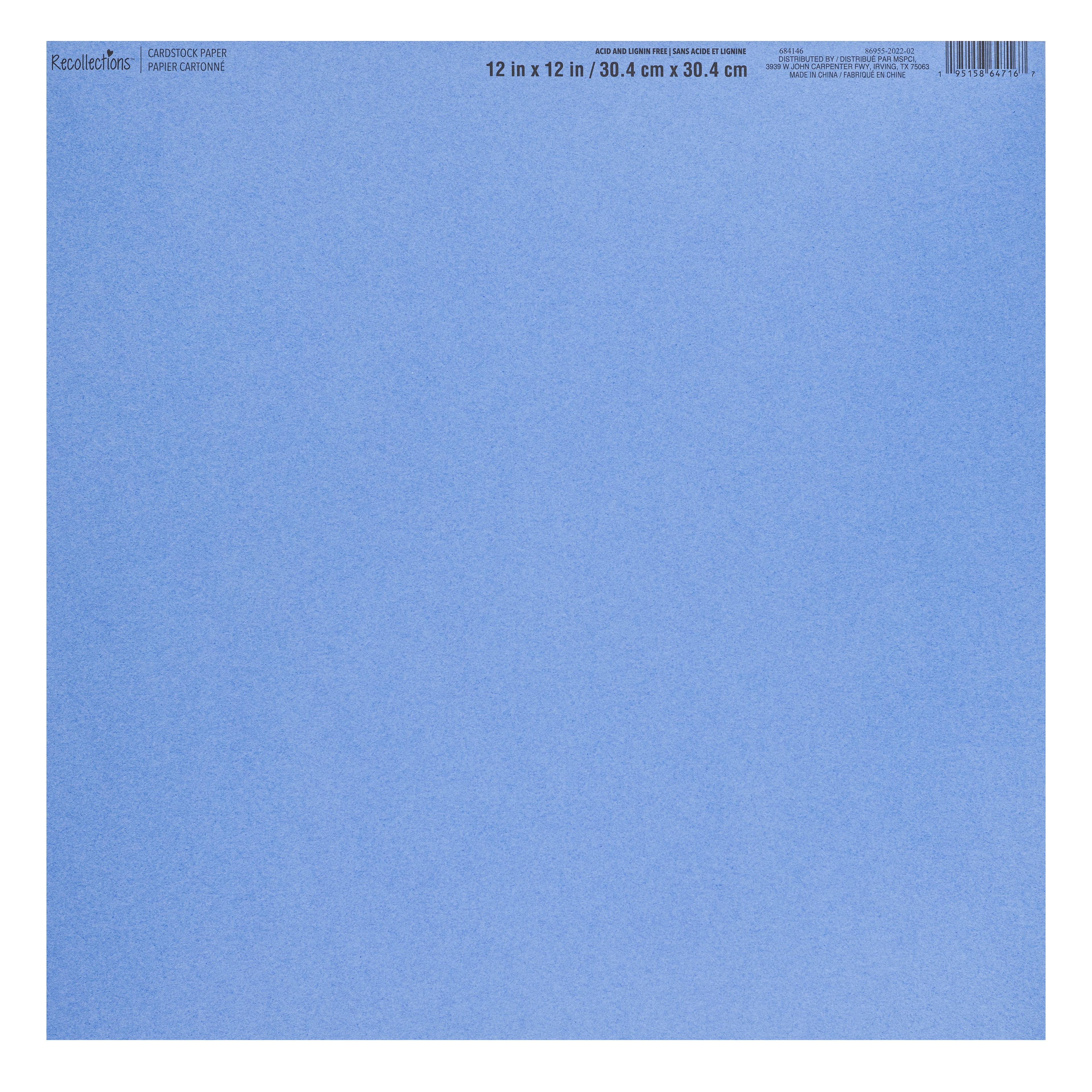 Recollections 12 x 12 Light Blue Cardstock Paper - 25 ct