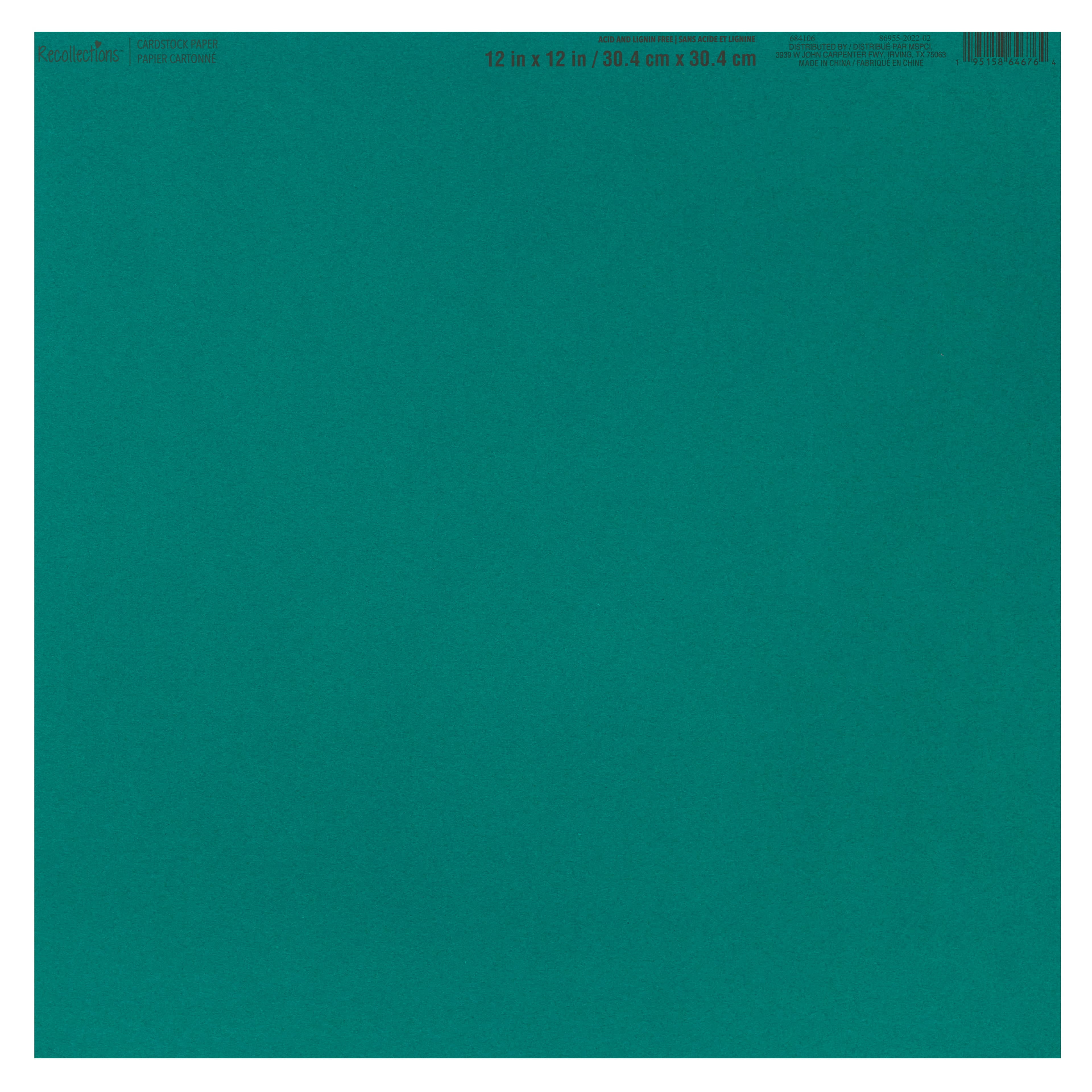 60 Pack Smooth Solid Cardstock Paper by Recollections™, 12" x 12