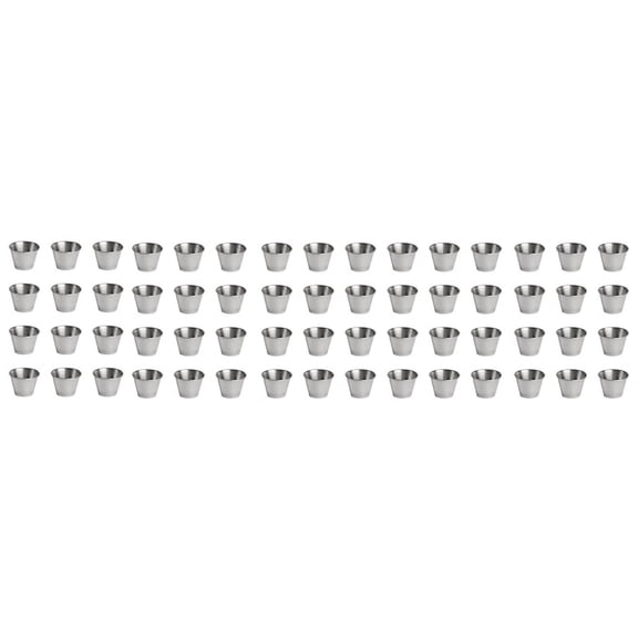 60 Pack Stainless Steel Condiment Sauce Cups