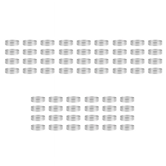 60 Pack Stainless Steel Tart Rings 3 In,Perforated Cake Mousse Ring,Cake Ring Mold,Round Cake