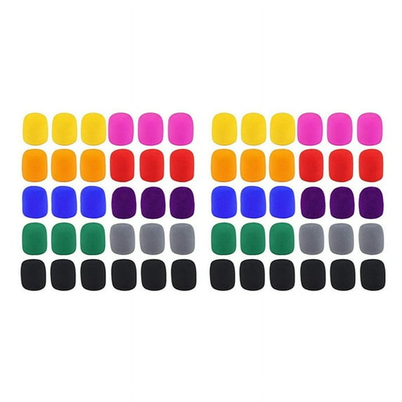 60 Pack Thick Handheld Stage Microphone Windscreen Foam Cover Karaoke DJ (12 Color)