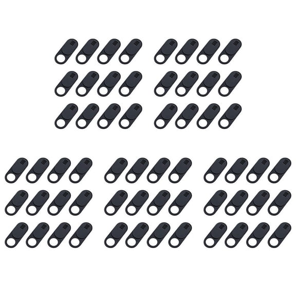 , 60-Pack Ultra Thin Design Web Camera Cover Slide for Laptop, PC, , , Computer, , Pro- Black