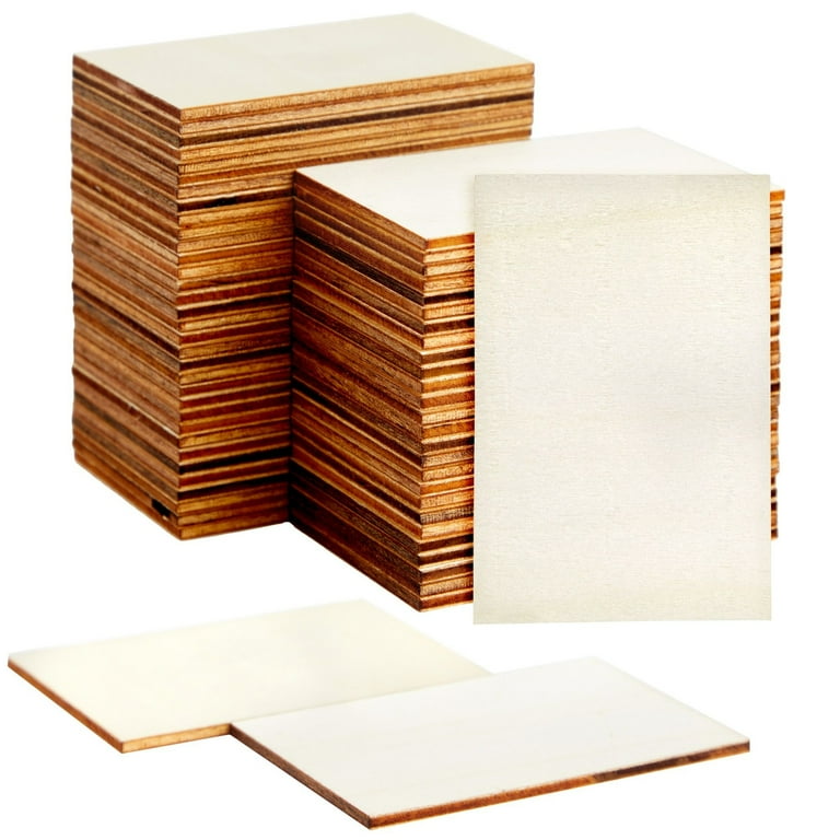 Walmart 60 Pack Unfinished Wood Rectangles 2x3 Cutouts for Arts Crafts DIY Projects Decorations Engravings Walmart