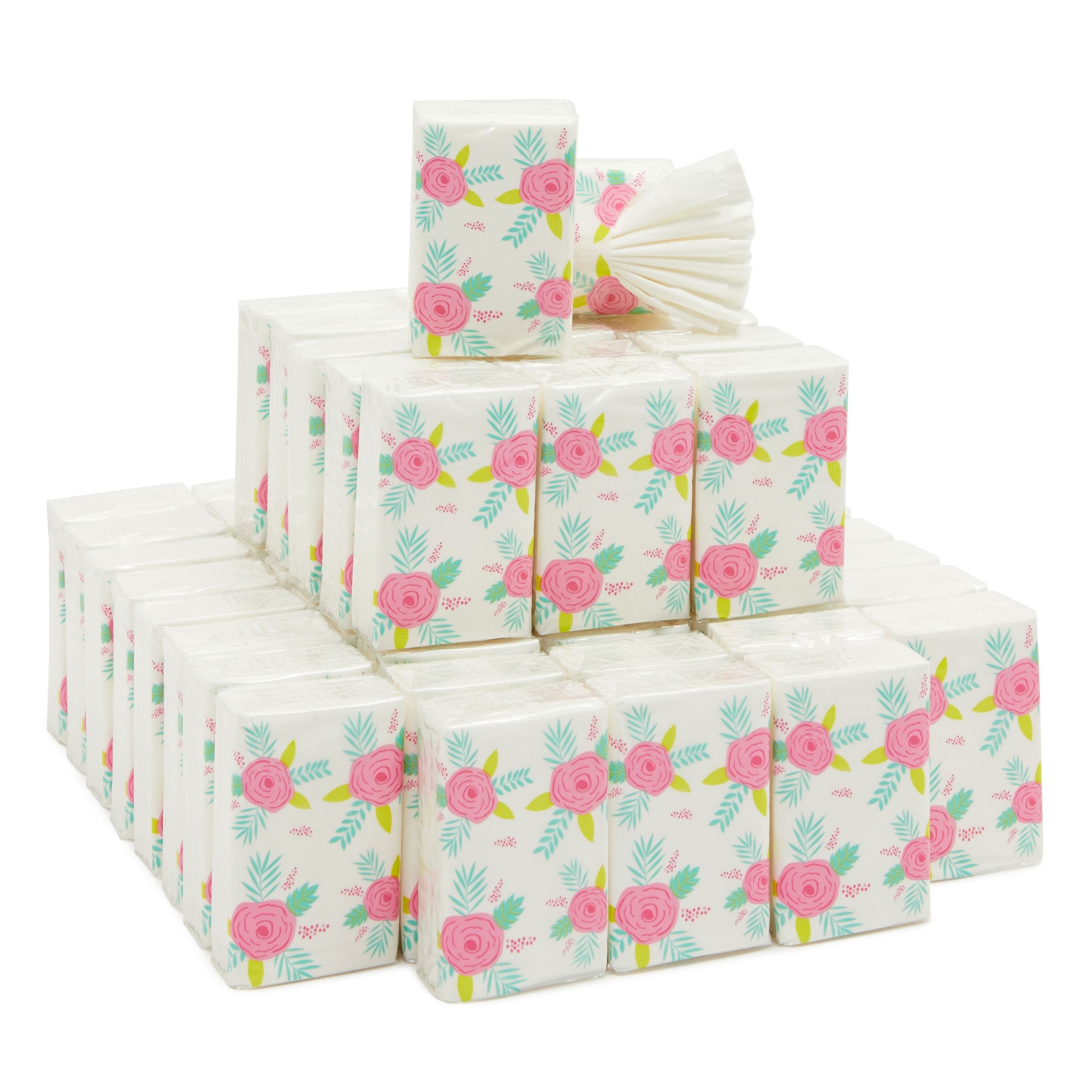 60-Pack Wedding Facial Tissue Souvenirs for Guests - Welcome Bag Party Favors and Bulk Pocket-Size Travel Packs - image 1 of 10