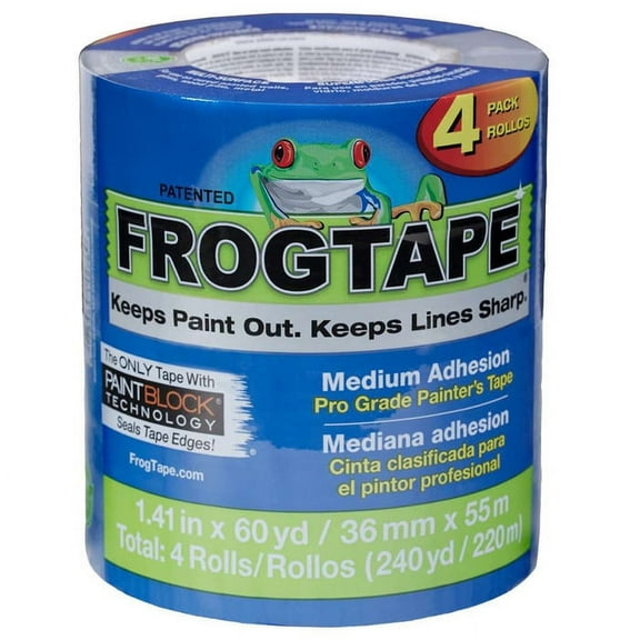 60-Pack of 1.41" x 60 yds Shurtape 14956 FrogTape Blue Pro Grade Painter's Tape, 4-Pack