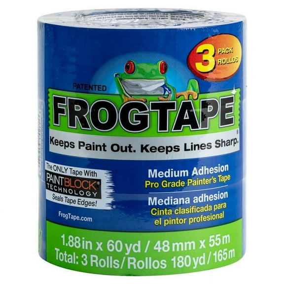 60-Pack of 1.88" x 60 yds Shurtape 14957 FrogTape Blue Pro Grade Painter's Tape, 3-Pack