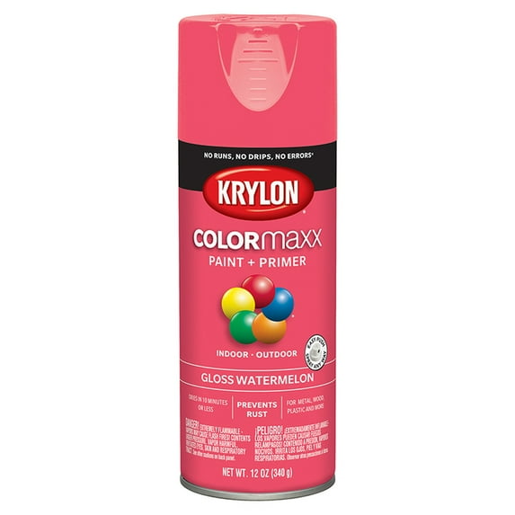60-Pack of 12 oz Krylon K05544007 Watermelon COLORmaxx Paint & Primer Spray Paint, Gloss