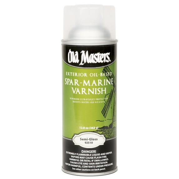 60 Pack of 12 oz Old Masters 92510 Clear Old Masters Oil-Based Spar Marine Varnish, Semi-Gloss