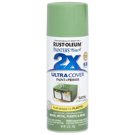 60-Pack of 12 oz Rust-Oleum Brands 249072 Leaf Green Painter’s Touch 2X Ultra Cover Paint + Primer Spray Paint, Satin