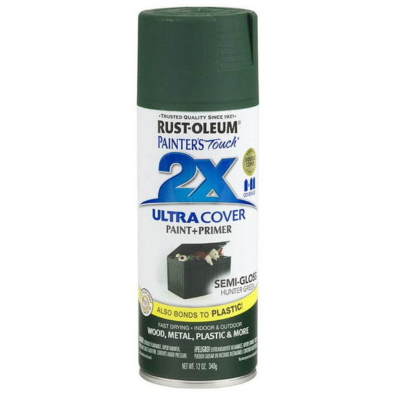 60-Pack of 12 oz Rust-Oleum Brands 249853 Hunter Green Painter’s Touch 2X Ultra Cover Paint + Primer Spray Paint, Semi-Gloss
