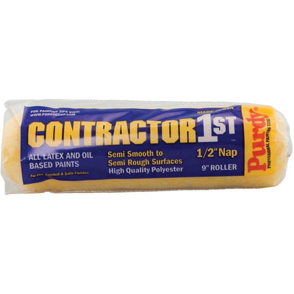 60-Pack of 9” x 1/2” Nap Purdy 14A688093 Contractor 1st Roller Cover, Polyester