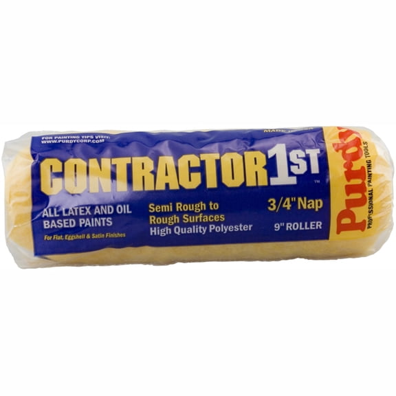 60-Pack of 9” x 3/4” Nap Purdy 14A688094 Contractor 1st Roller Cover, Polyester