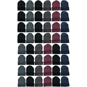 60 Pack of Yacht & Smith Wholesale Beanies, Bulk Thermal Winter Hat (Assorted Beanies)