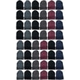 thumbnail image 1 of 60 Pack of Yacht & Smith Wholesale Beanies, Bulk Thermal Winter Hat (Assorted Beanies), 1 of 6