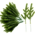 thumbnail image 1 of 60 Packs Artificial Pine Needles Branches Garland-6.7x2.0 Inch Green Plants Pine Needles,Fake Greenery Pine Picks for DIY Garland Wreath Christmas Embellishing and Home Garden Decoration, 1 of 5
