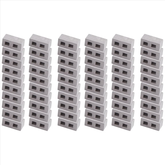 60 Packs Cinder Blocks 1/12 Scale Mini Bricks Concrete Miniature Bricks Tiny Landscaping Dollhouse Accessories