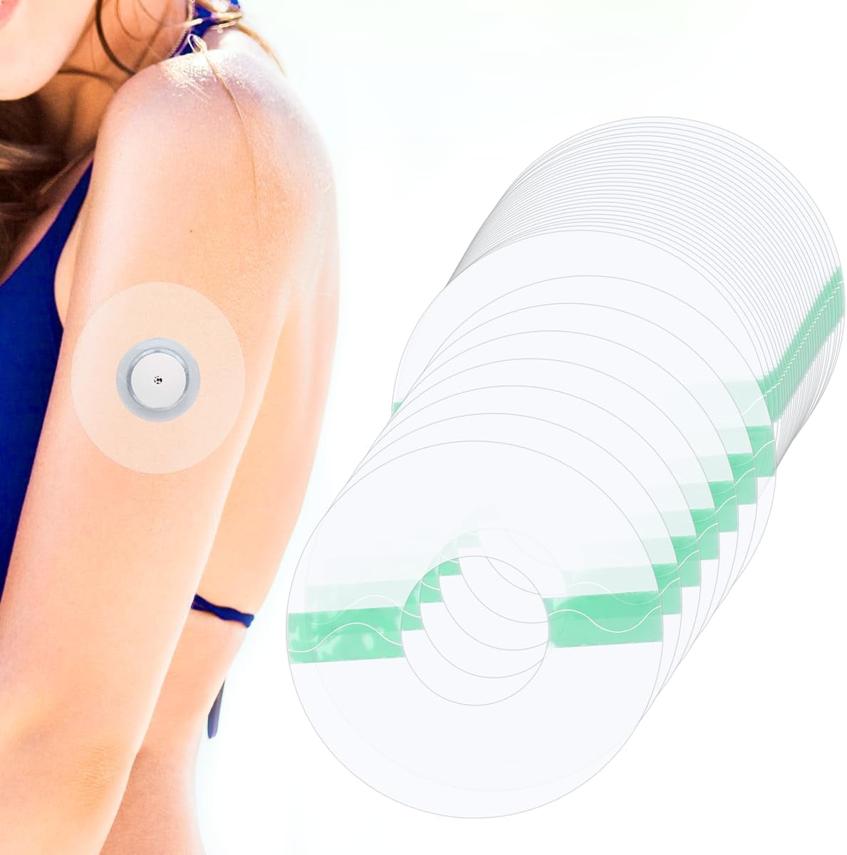 60 Packs Freestyle Libre 2 Sensor Covers Waterproof