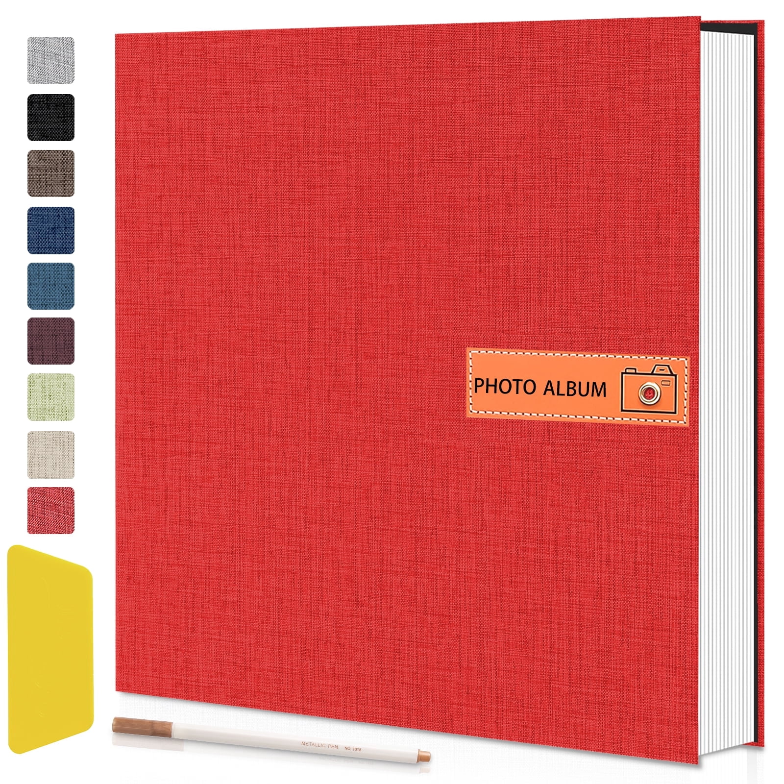 Zesthouse Large Self-Adhesive Photo Album - 60 Pages, Holds Up To 8x10 Photos | 3-Ring Binder Scrapbook With Pen & Tools, Gift Box