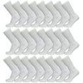 thumbnail image 1 of 60 Pairs of Non-Skid Diabetic Crew Cotton Socks with Non Binding Top, Brooklyn Socks Health Collection, Wholesale Bulk Value Pack (White, Fit Men's Shoe Size 11-13), 1 of 5
