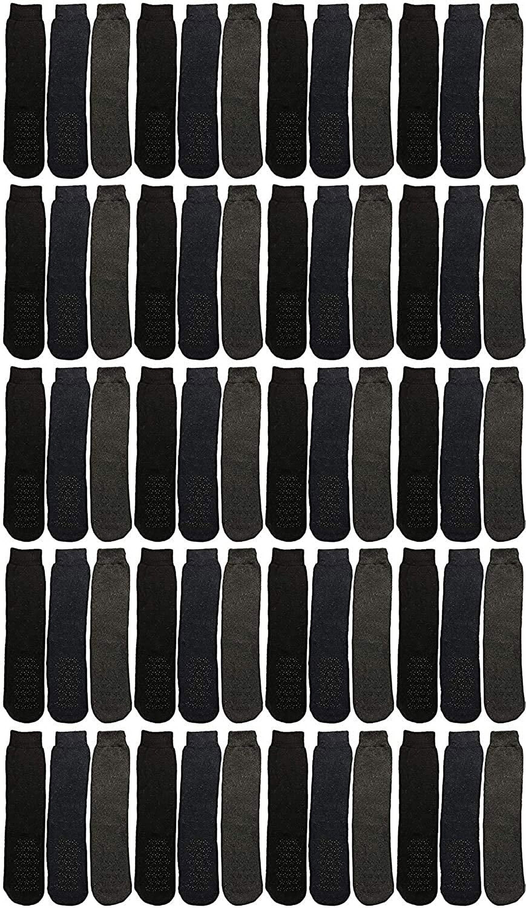 60 Pairs Of SOCKS'NBULK Men's Gripper Tube Socks, Grippy Hospital Socks in Bulk for Men, Wholesale
