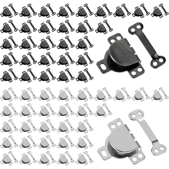 60 Pairs Sewing on Button Fasteners Stainless Steel Hook and Eye Closures For Trousers Pants Dress Sewing Accessories