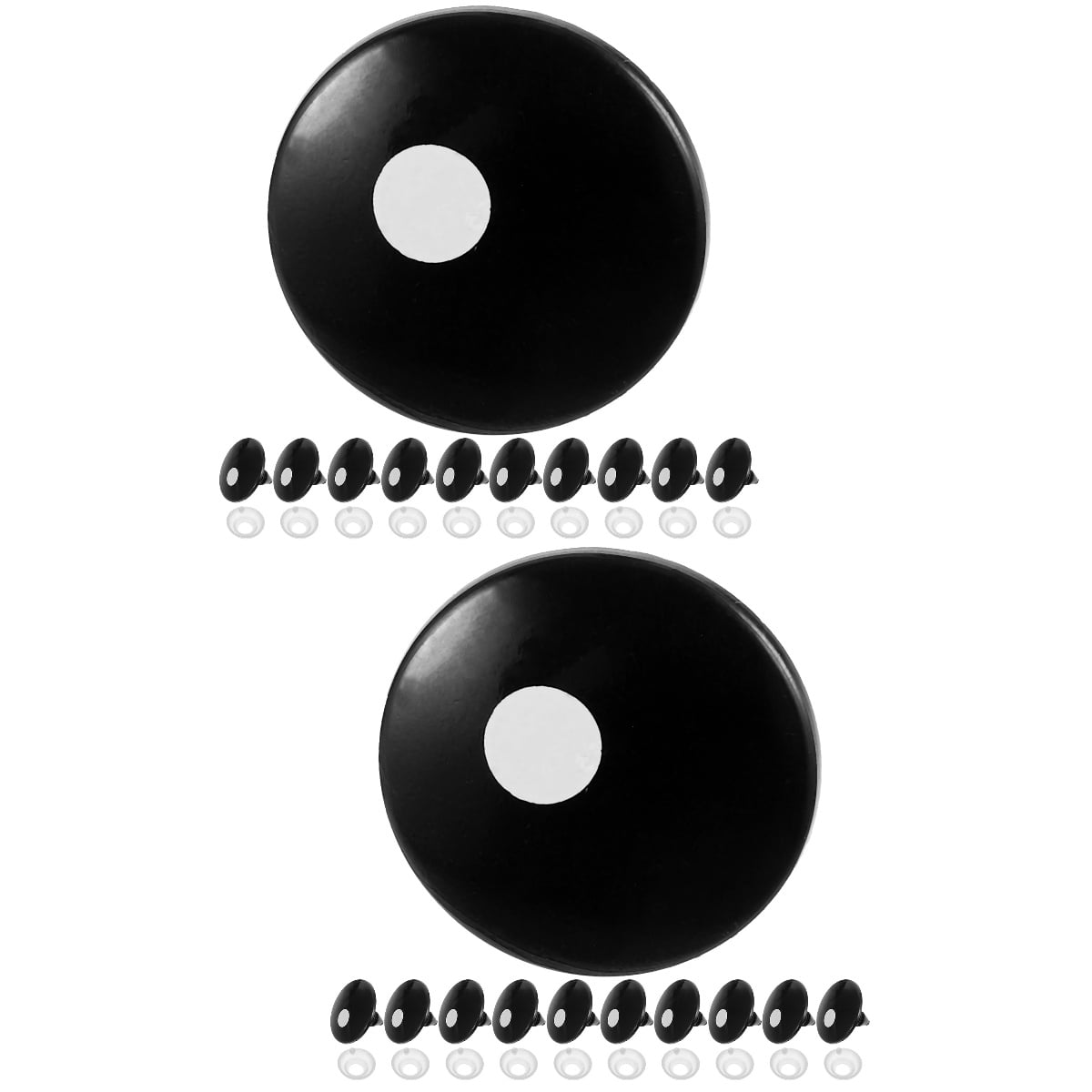60 Pairs of Doll DIY Eyes Black Plastic Craft Dolls Eyes DIY Puppets