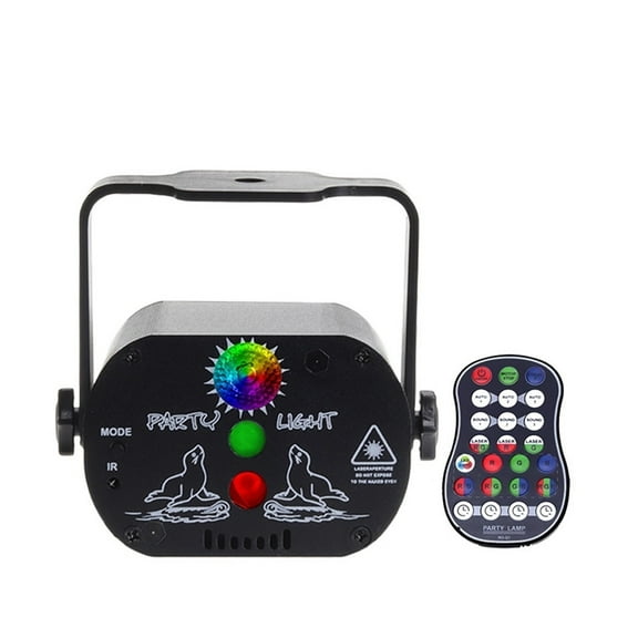 60 Patterns Mini DJ Disco Light Party Stage Lighting Effect Voice Control USB Projector Strobe Lamp For Home Dance Floor ,Easy to Install