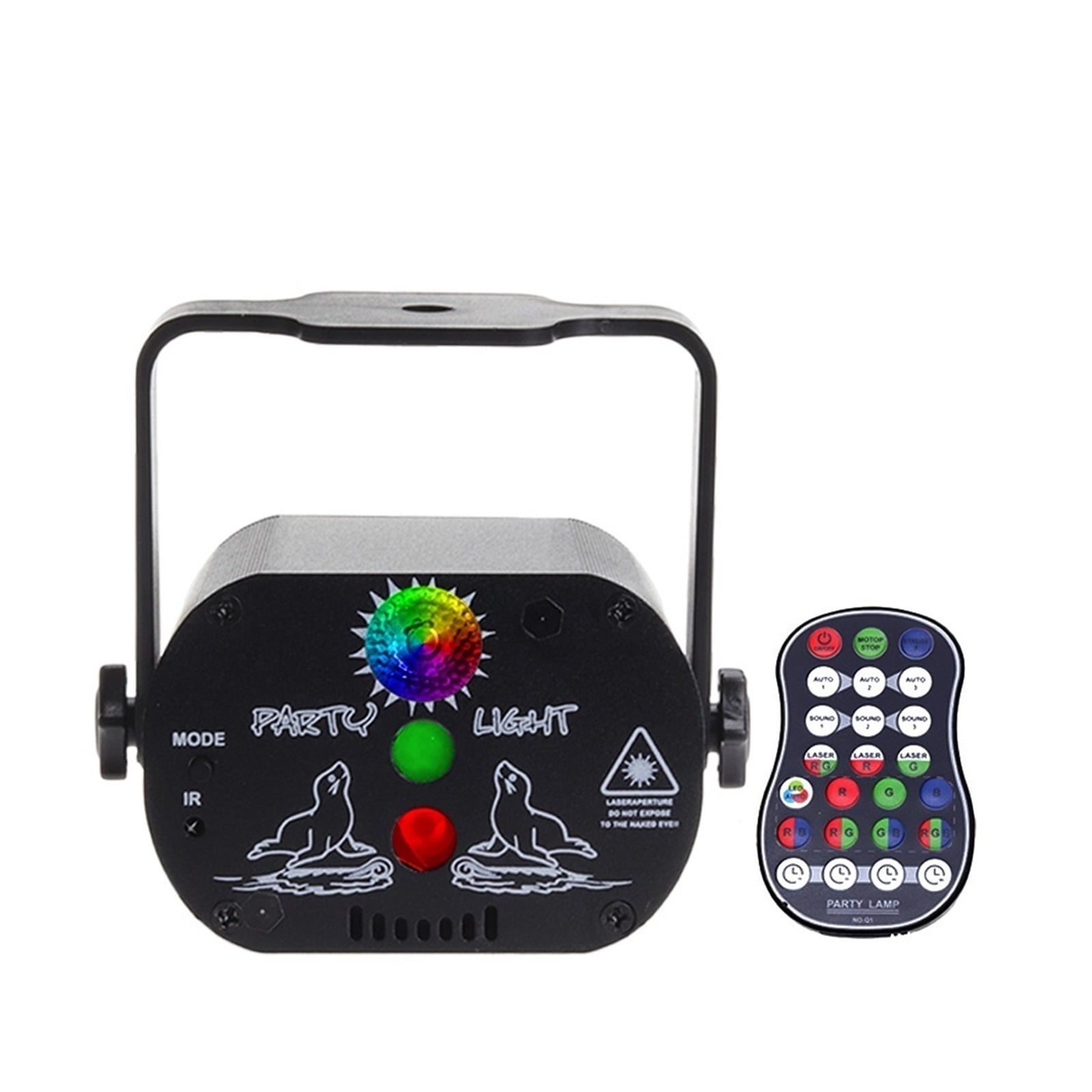 60 Patterns Mini DJ Disco Light Party Stage Lighting Effect Voice Control USB Projector Strobe Lamp For Home Dance Floor