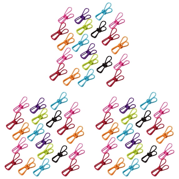 60 Pcs 2 Inch Assorted Chip Bag Clips, Random Colors Chip Clips, PVC Coating High Elasticity Strength Clothes Pins, Food Clips and Bag Clips, Clothesline Clip for Laundry Hanging