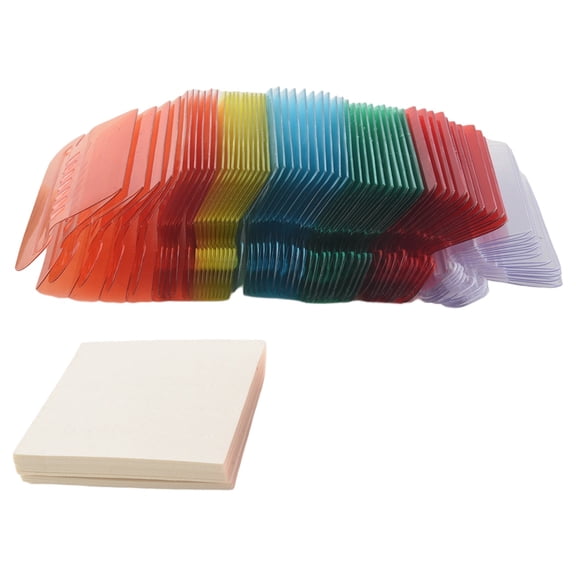 60 Pcs 2 Inch Hanging Folder Tabs and 120 Grids Inserts for Quick Identification of Files File