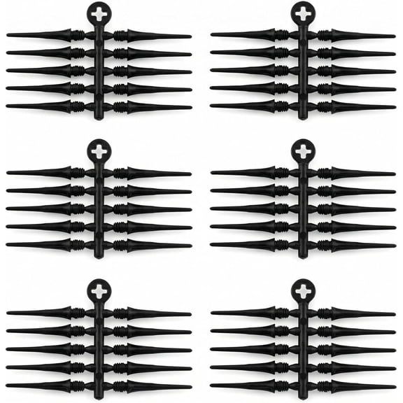 60 Pcs 2ba Electronic Dart Tips Points Plastic Dart Tips - Universal Plastic Soft Tip Points(Black)